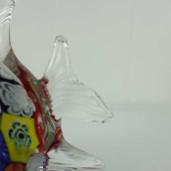 Hand Blown Art Glass Colorful Fish Paperweight Decor Figurine - Picture 8 of 14